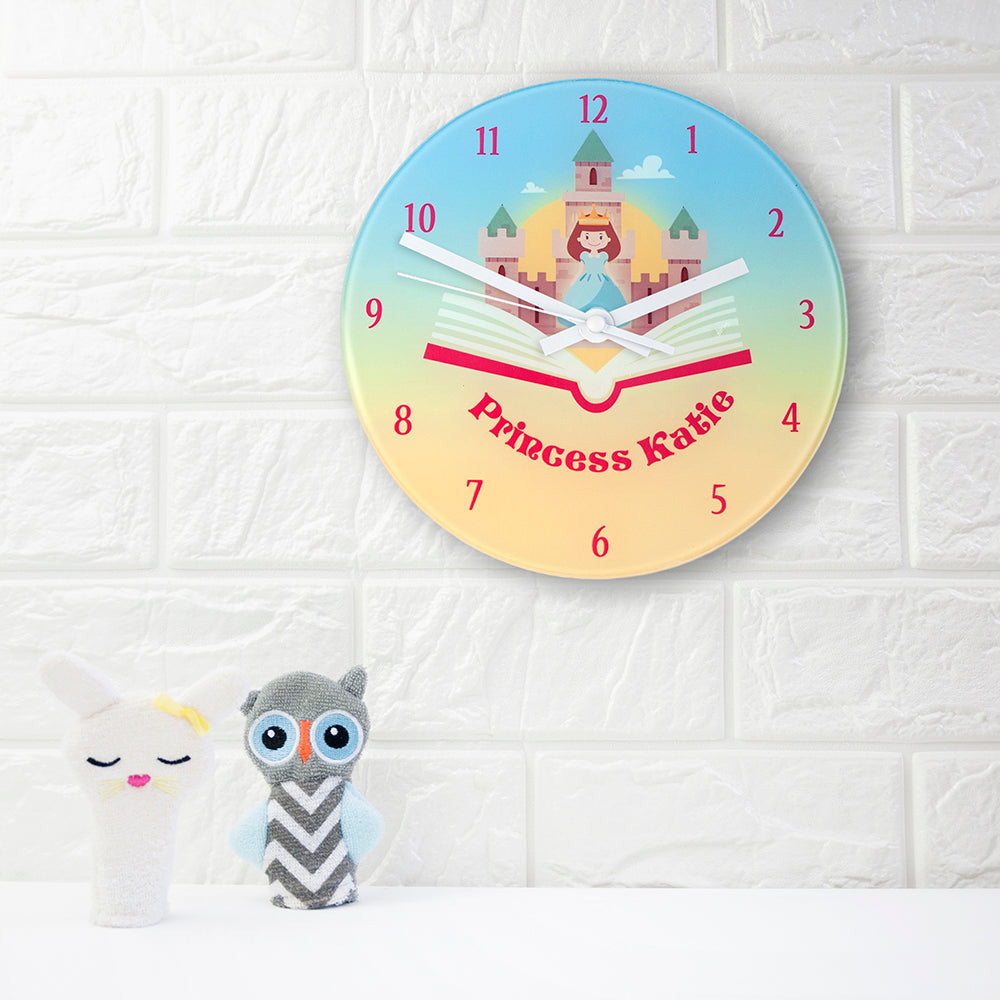 Storybook Princess Personalised Wall Clock - treat-republic