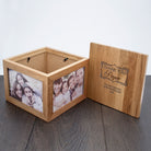 Personalised Thank You Large Oak Photo Keepsake Box - treat-republic