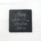 Happy 1st Father's Day Square Slate Keepsake - treat-republic