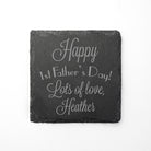 Happy 1st Father's Day Square Slate Keepsake - treat-republic