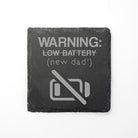 Warning: New Dad Square Slate Keepsake (Non Personalised Gift) - treat-republic