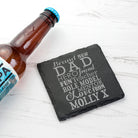 What A New Dad Means Square Slate Keepsake - treat-republic