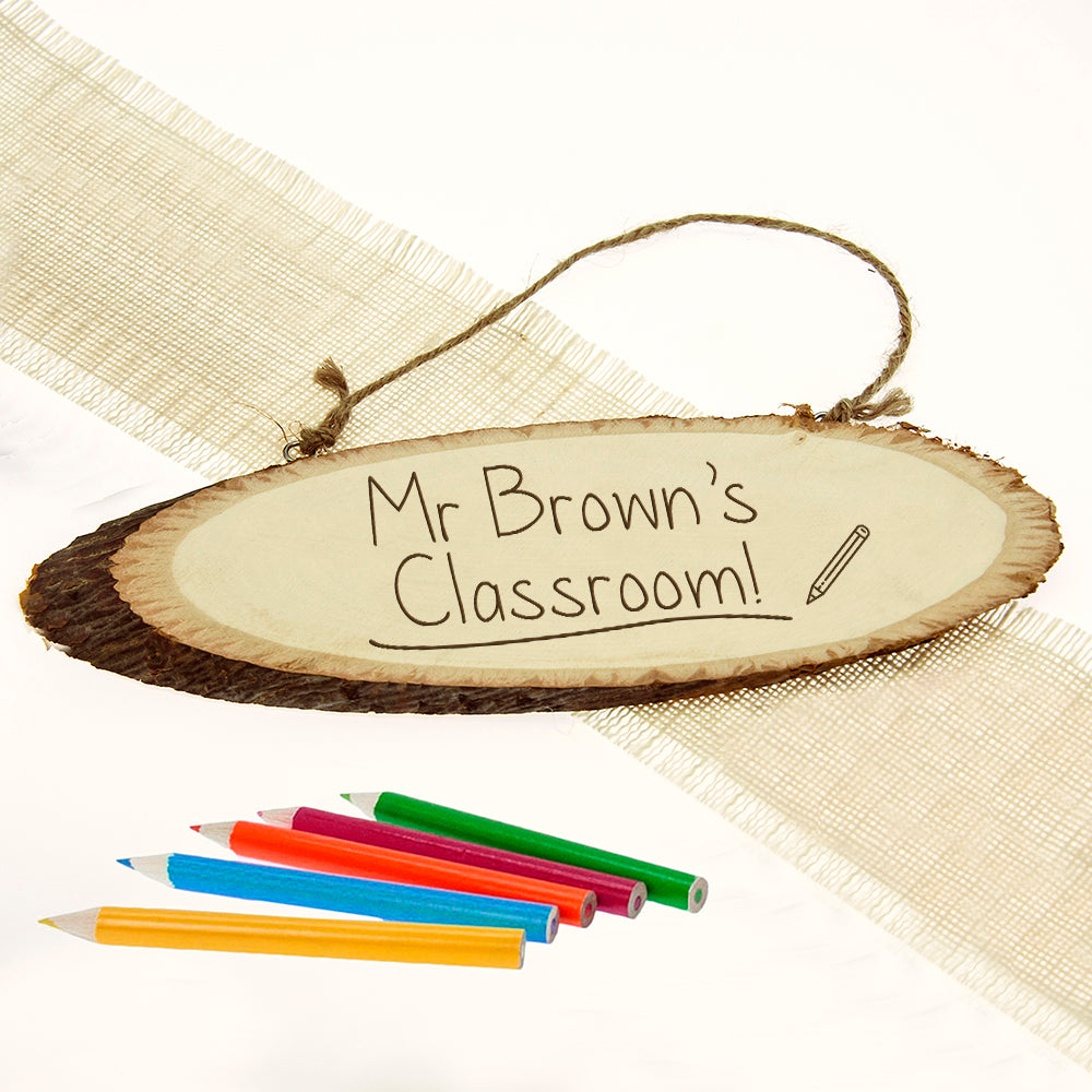 Personalised Teacher's Classroom Wooden Sign - treat-republic