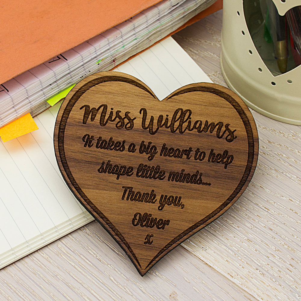 Personalised Teachers In Our Hearts Fridge Magnet - treat-republic