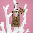 It Takes A Big Heart To Shape Little Minds Personalised Teachers Keyring - treat-republic