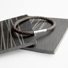 Personalised Men's Capsule Tube Woven Bracelet In Cedar Brown - treat-republic