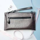 Personalised Metallic Leather Clutch Bag - treat-republic