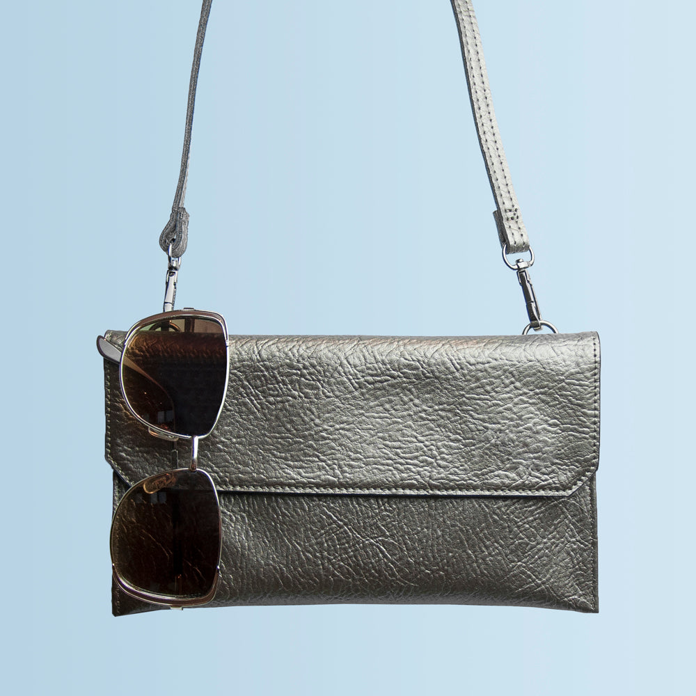 Personalised Metallic Leather Clutch Bag - treat-republic