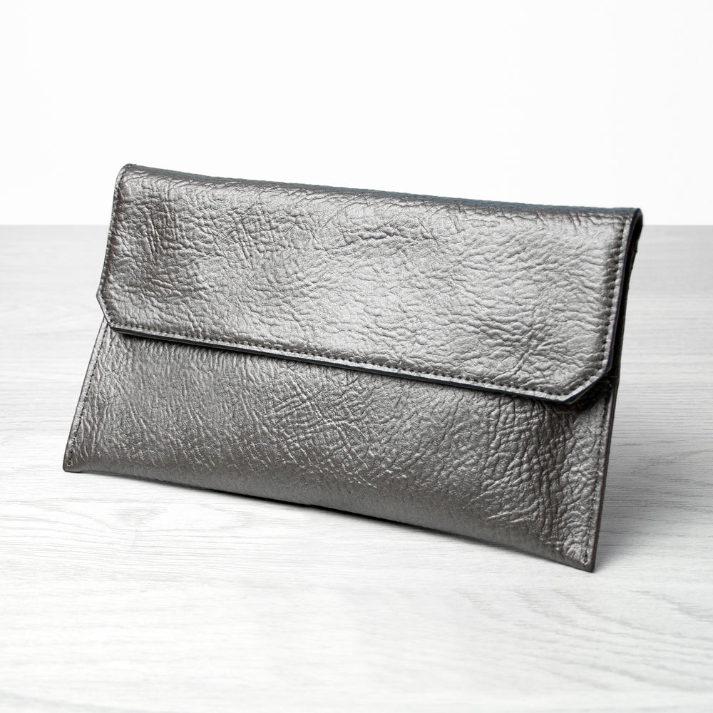 Personalised Metallic Leather Clutch Bag - treat-republic
