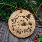 Personalised Engraved Set of Two Couple's Christmas Tree Decoration - treat-republic