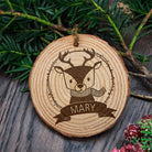 Personalised Woodland Reindeer Christmas Tree Decoration - treat-republic