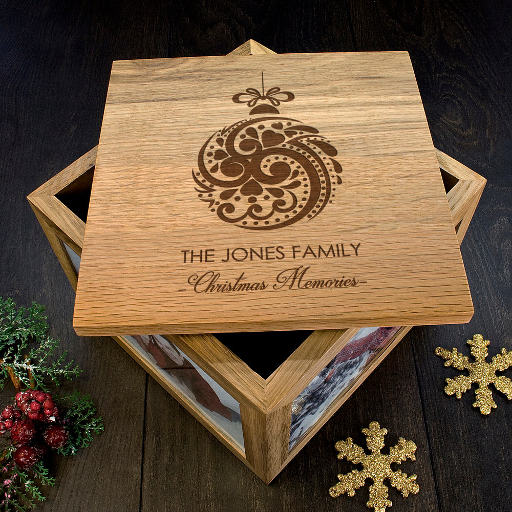 Personalised Christmas Memory Box Bauble Design - treat-republic