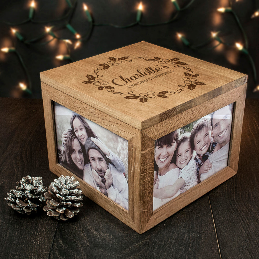 Personalised Christmas Memory Box Mistletoe Design - treat-republic