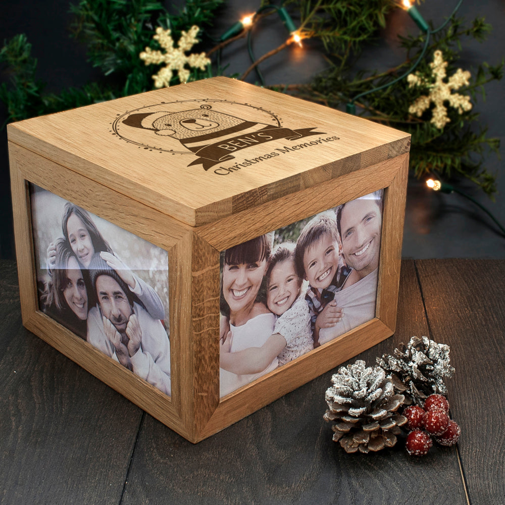 Personalised Woodland Bear Christmas Memory Box - treat-republic