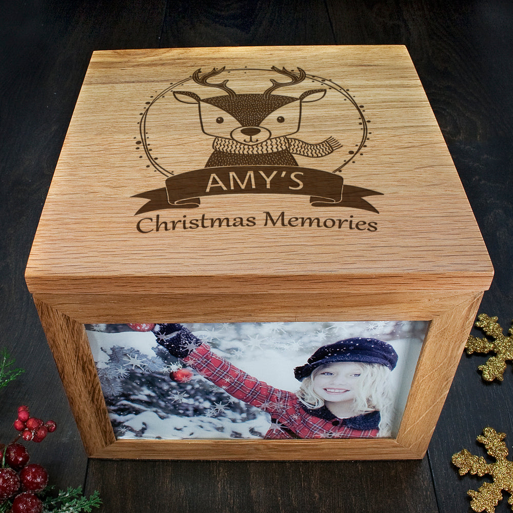 Personalised Woodland Reindeer Christmas Memory Box - treat-republic