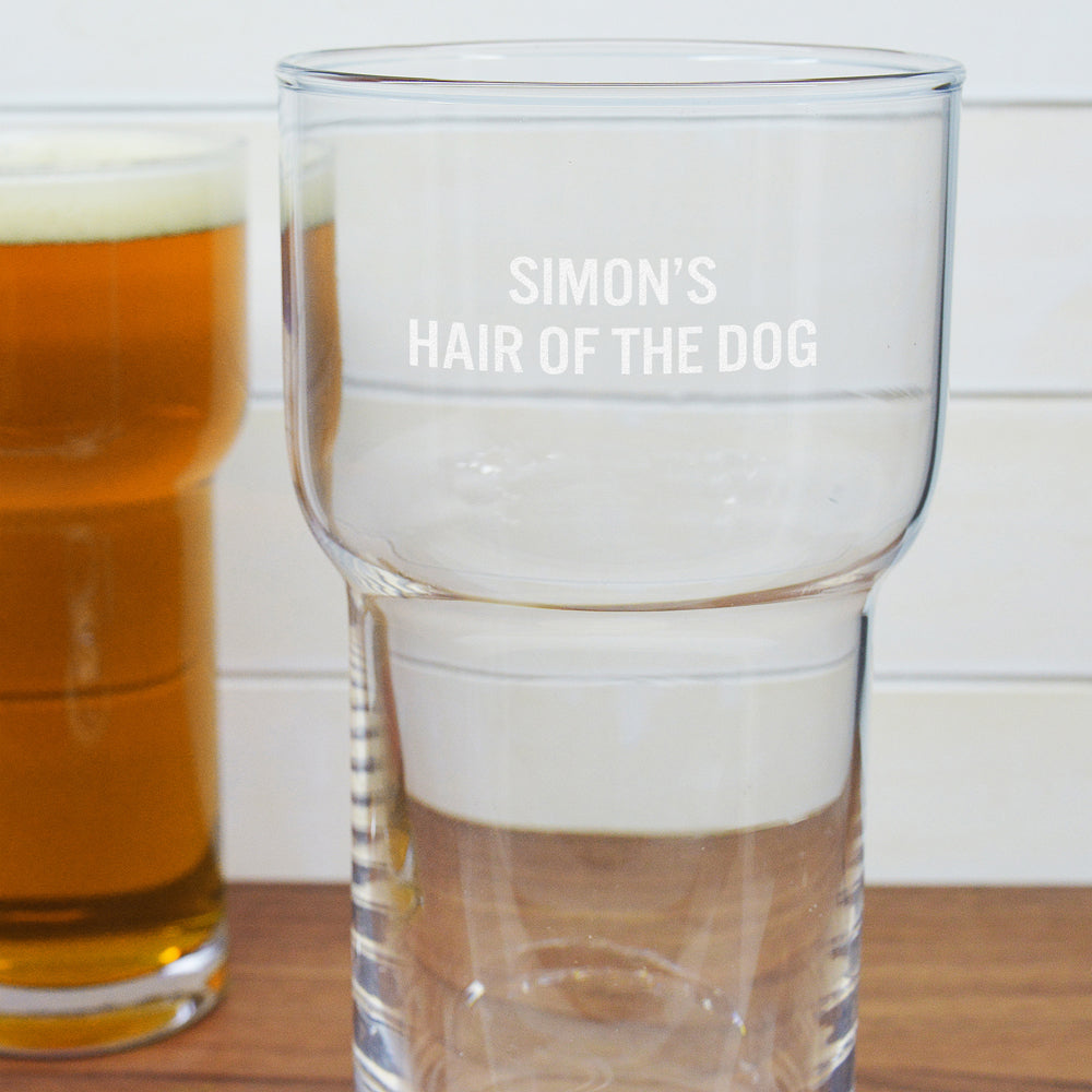 Personalised LSA Pint Glass With Ash Wood Coaster - treat-republic