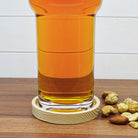 Personalised LSA Pint Glass With Ash Wood Coaster - treat-republic