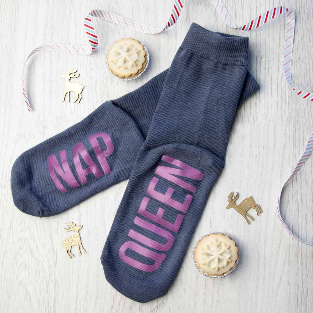 Personalised Charcoal & Hot Pink Socks - treat-republic
