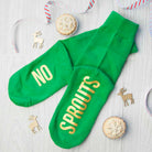 Personalised Sprout Green and Canary Yellow Christmas Day Socks - treat-republic
