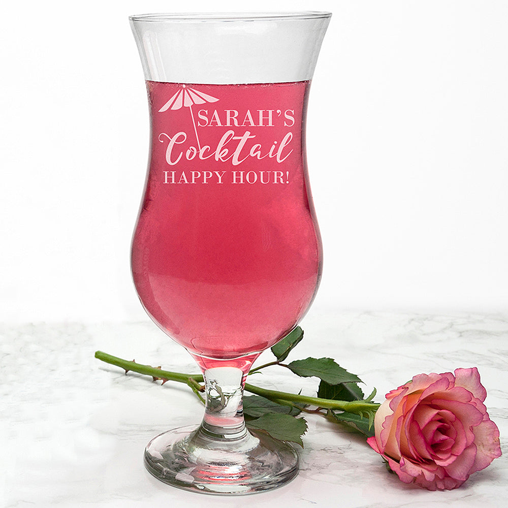 Personalised Happy Hour Cocktail Glass - treat-republic