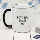 Personalised Fine-Apple Black Rimmed Mug - treat-republic