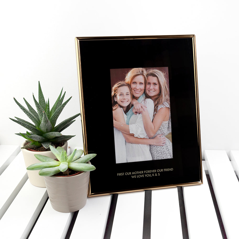 Personalised Gold Trim Statement Photo Frame | Home Décor | Treat Republic