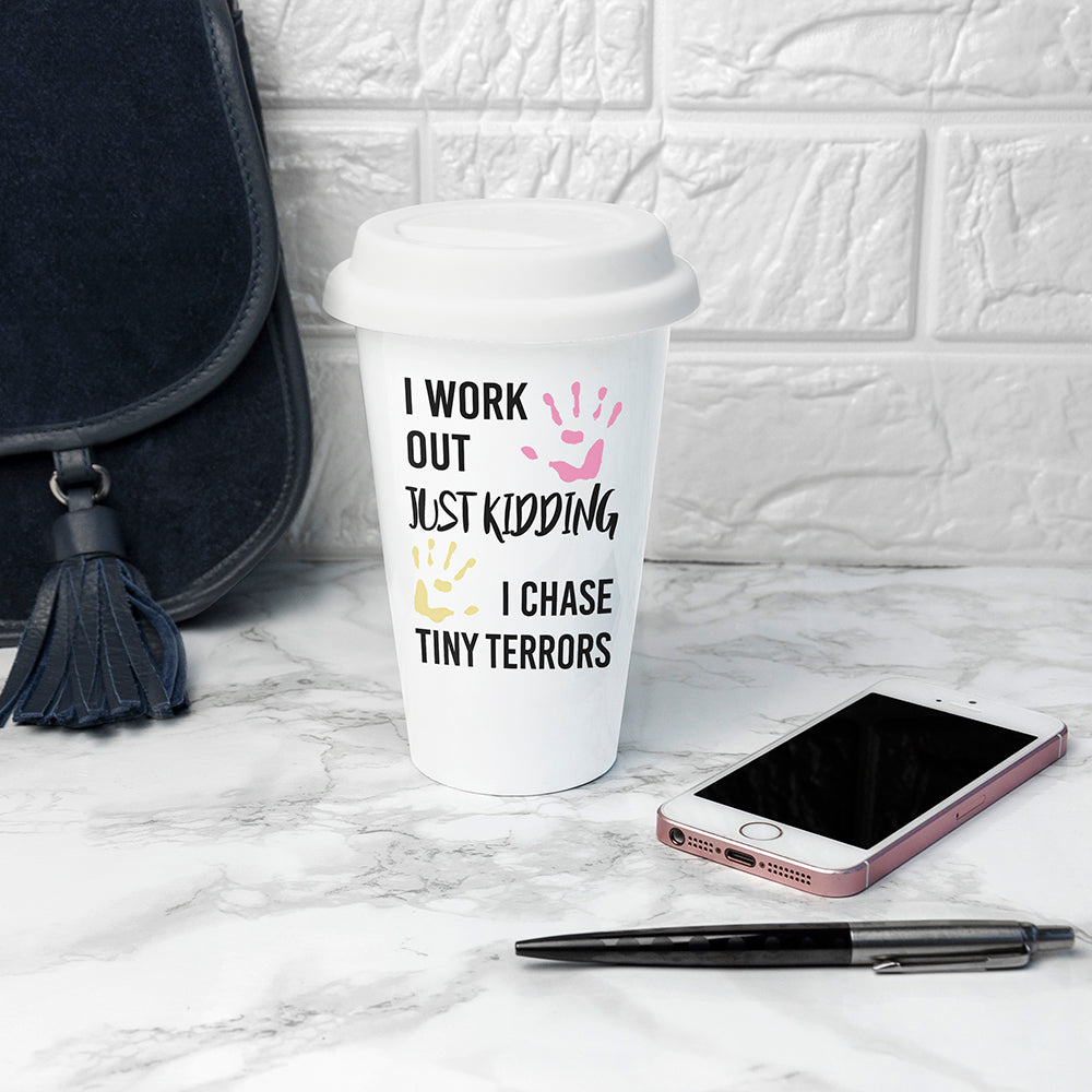 Personalised Just Kidding Travel Mug - treat-republic