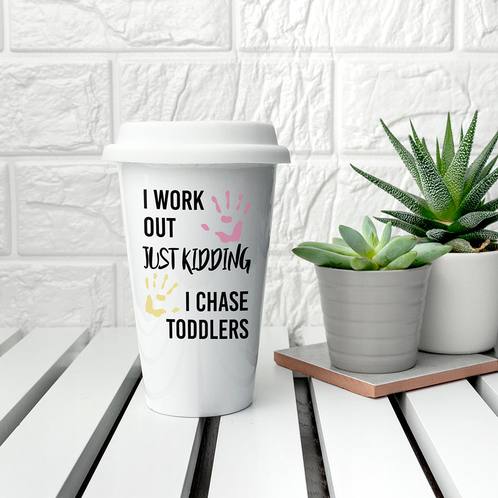 Personalised Just Kidding Travel Mug - treat-republic