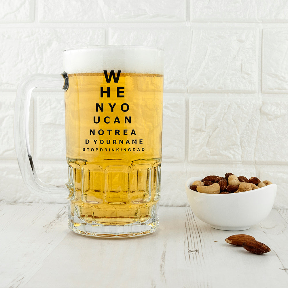 Opticians Chart Beer Glass Tankard - treat-republic
