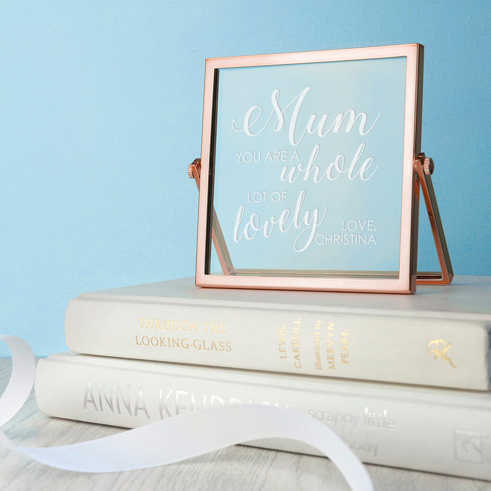 Engraved You're Lovely Rose Gold Frame - treat-republic