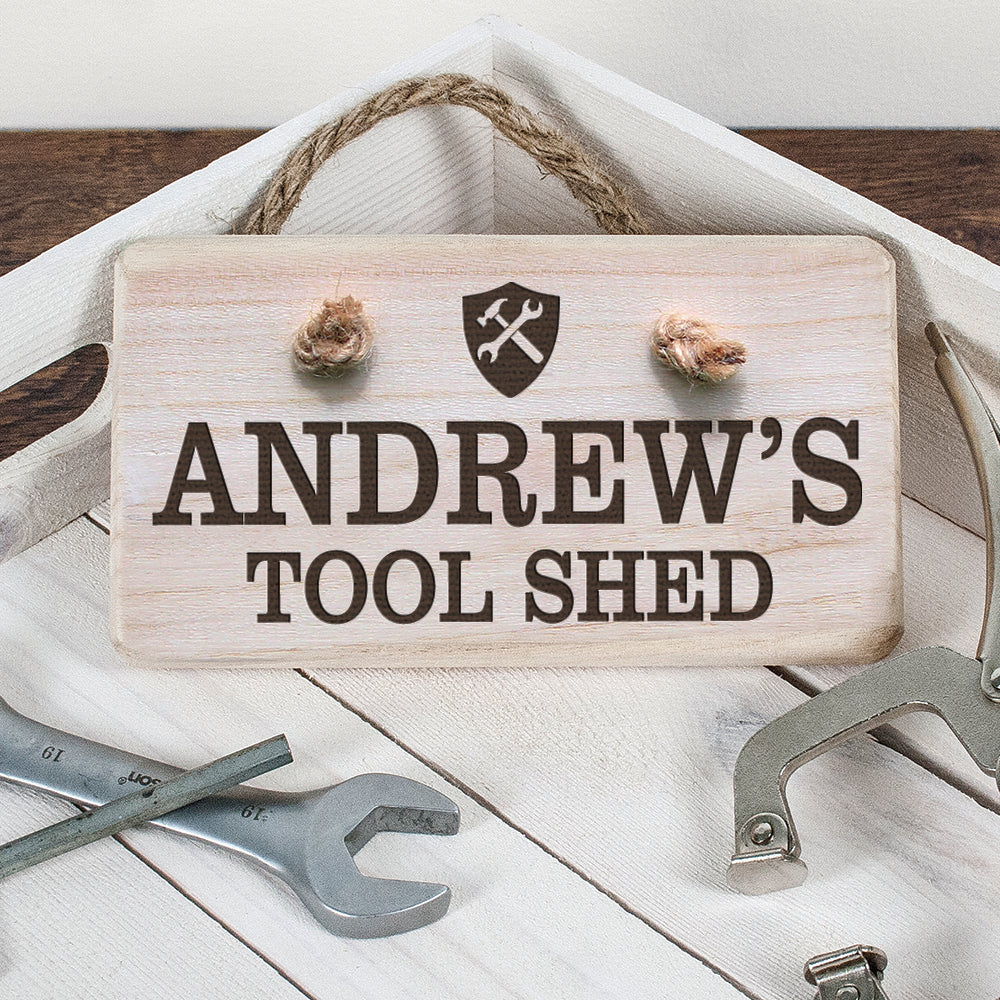 Personalised Wooden Tool Shed Sign - treat-republic