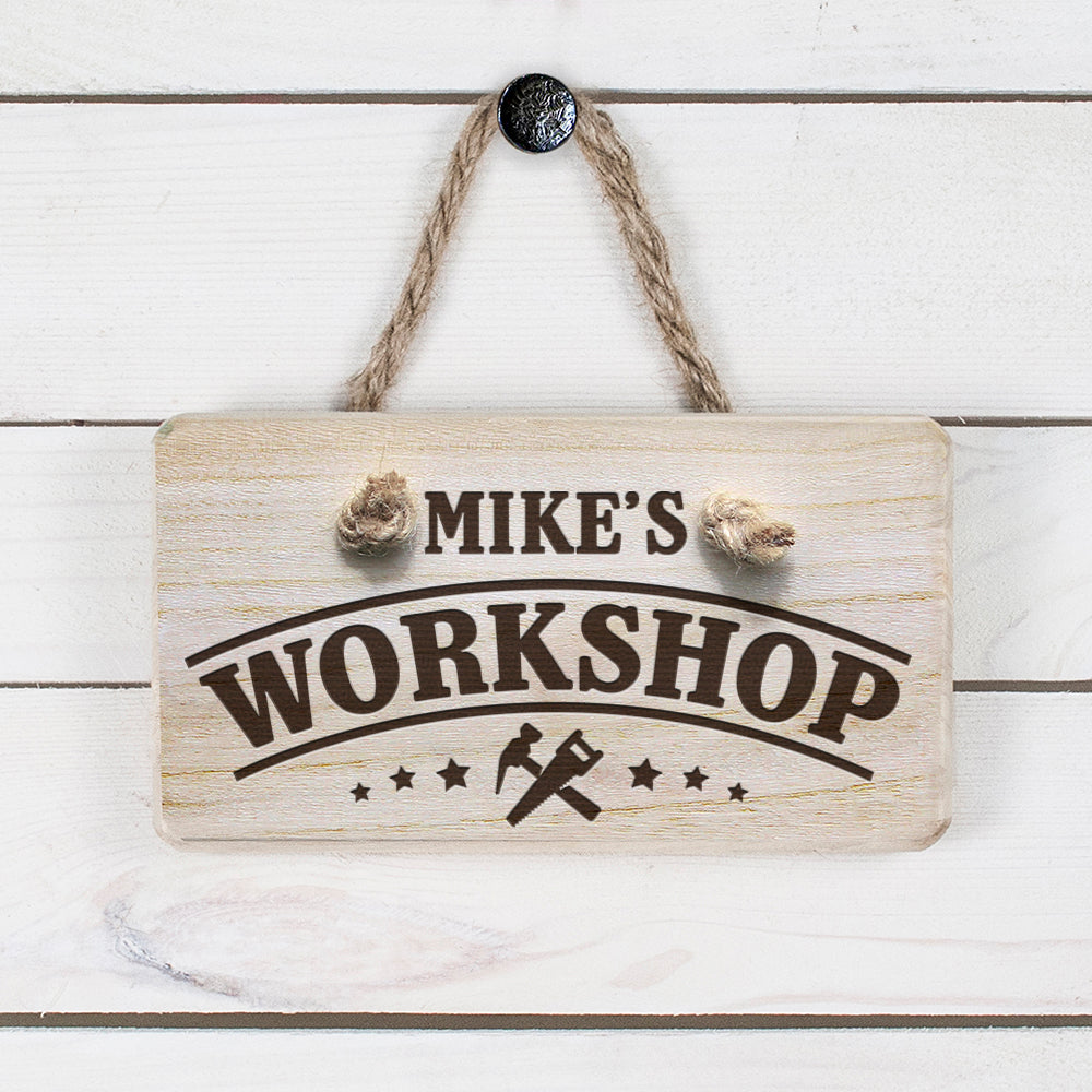 Personalised Wooden Workshop Sign - treat-republic