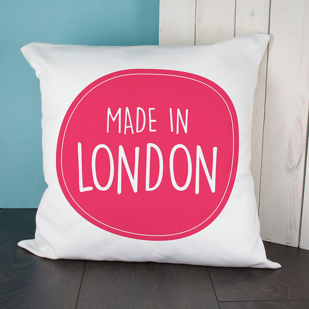 Personalised Made In Cushion Cover - treat-republic