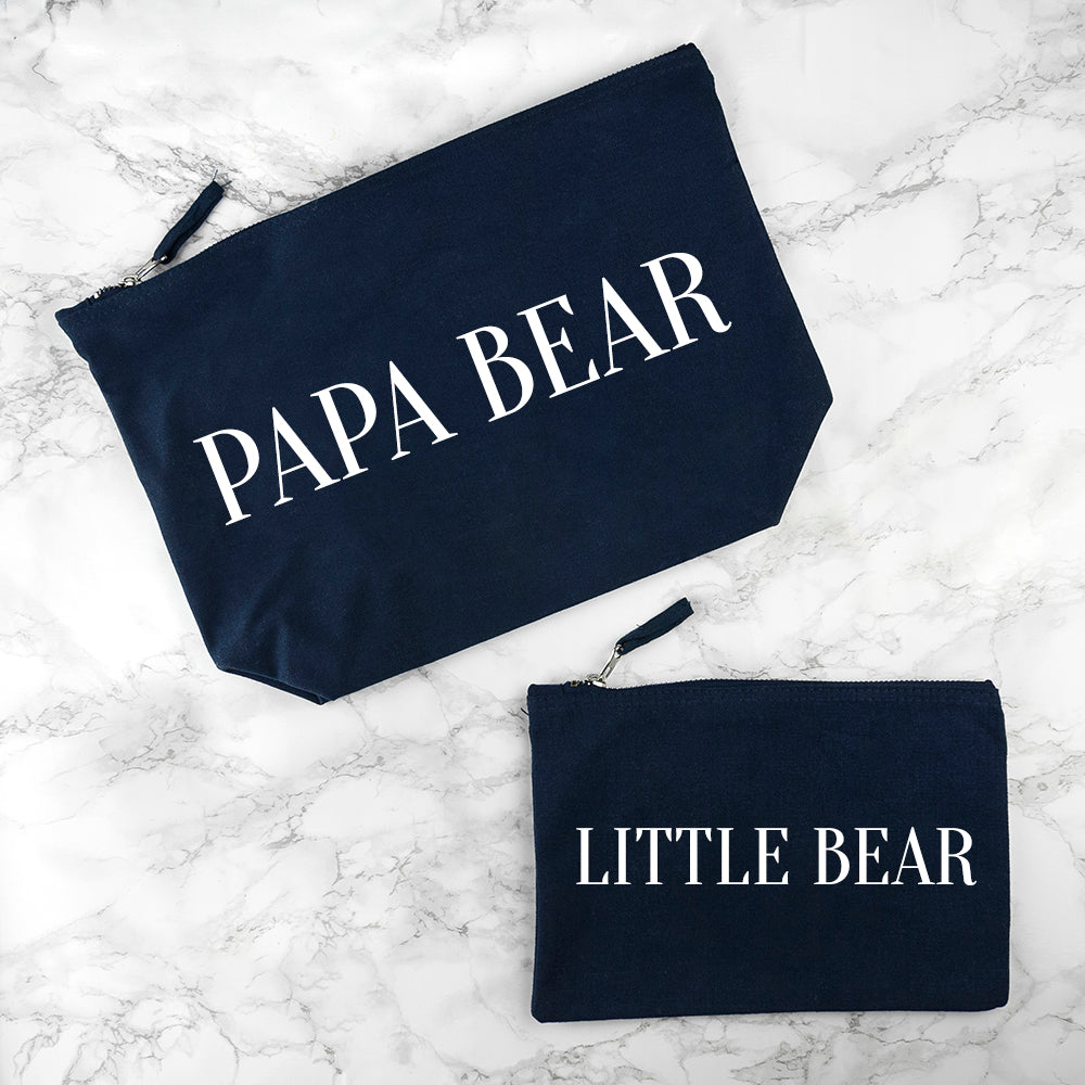 Personalised Daddy & Me Navy Wash Bags - treat-republic