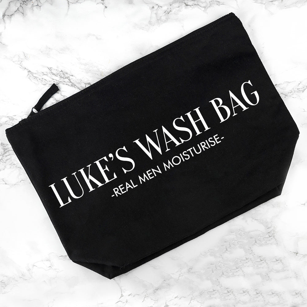Personalised Men's Wash Bag in Black - treat-republic