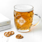 Diamond Monogrammed Dimpled Beer Glass - treat-republic