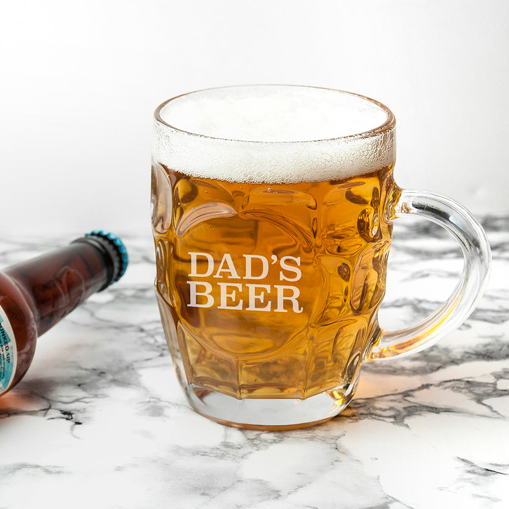 Personalised Dimpled Beer Glass - treat-republic