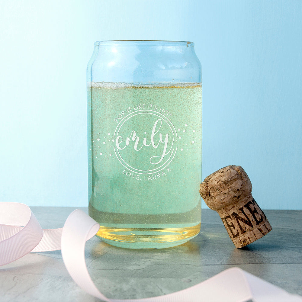 Personalised Bring On The Bubbly Can Glass - treat-republic