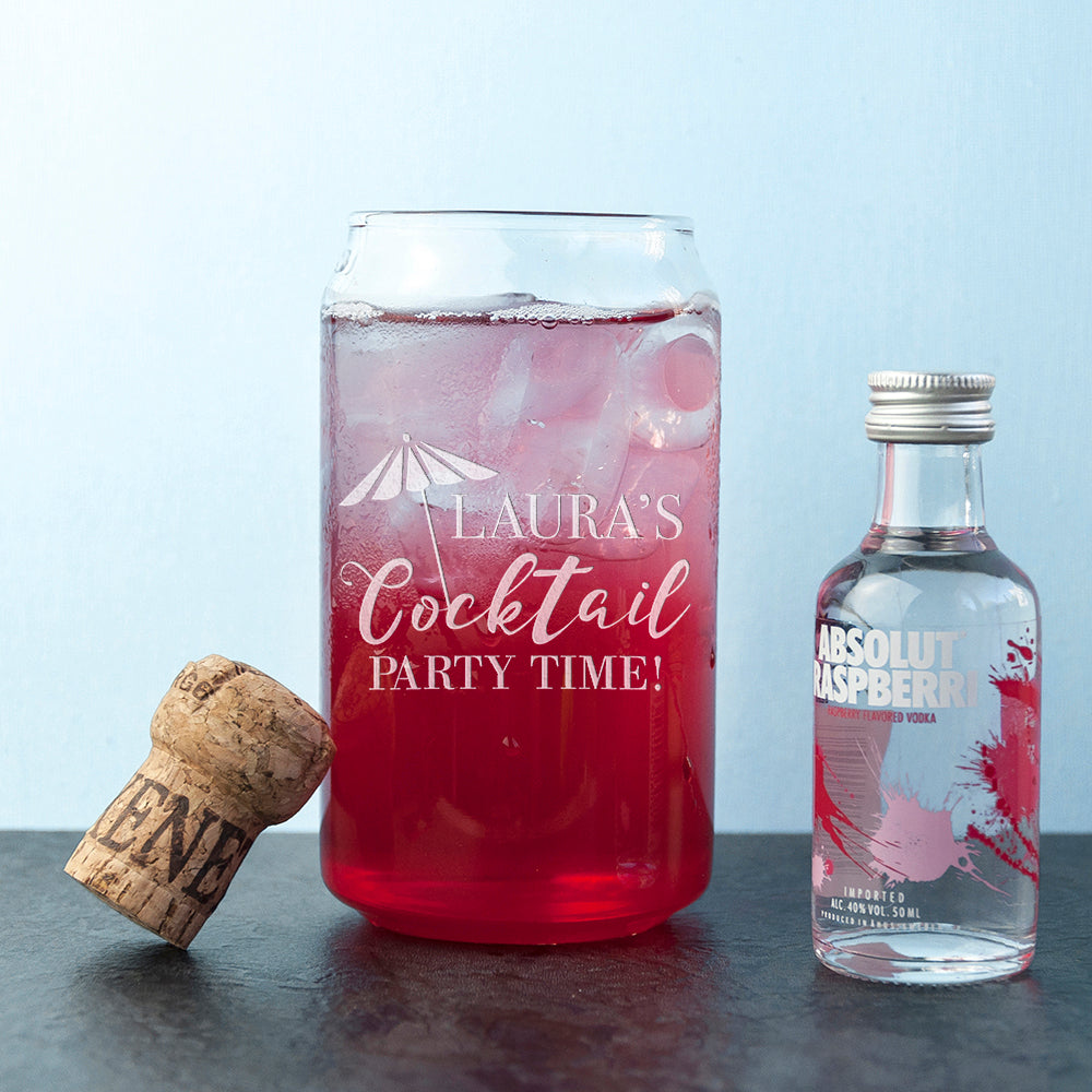 Personalised Happy Hour Can Glass - treat-republic