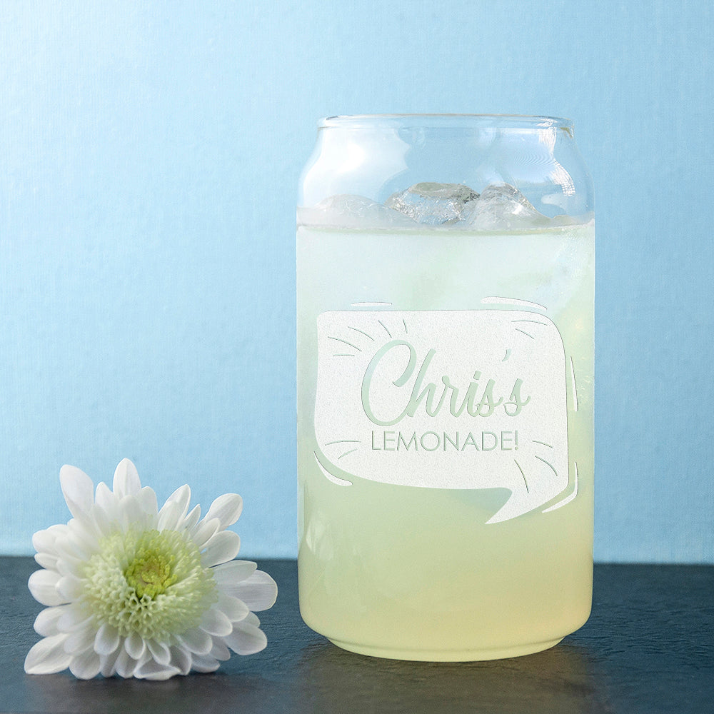 Personalised Lemonade Can Glass - treat-republic