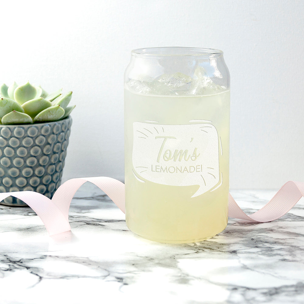 Personalised Lemonade Can Glass - treat-republic