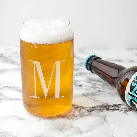 Monogrammed Can Glass - treat-republic
