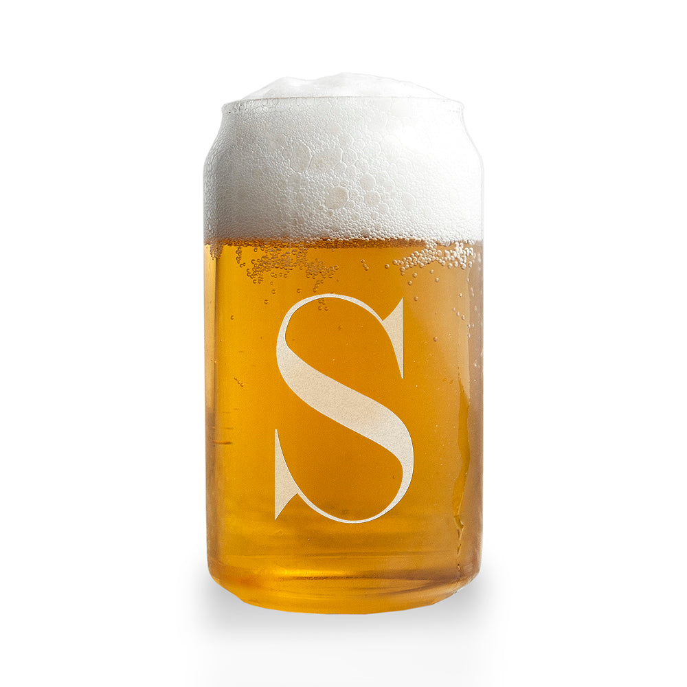 Monogrammed Can Glass - treat-republic