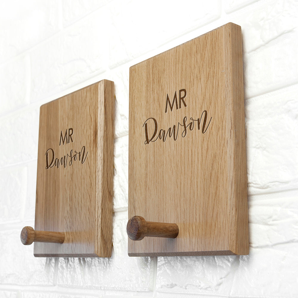 Personalised Contemporary Couples Peg Hook - treat-republic