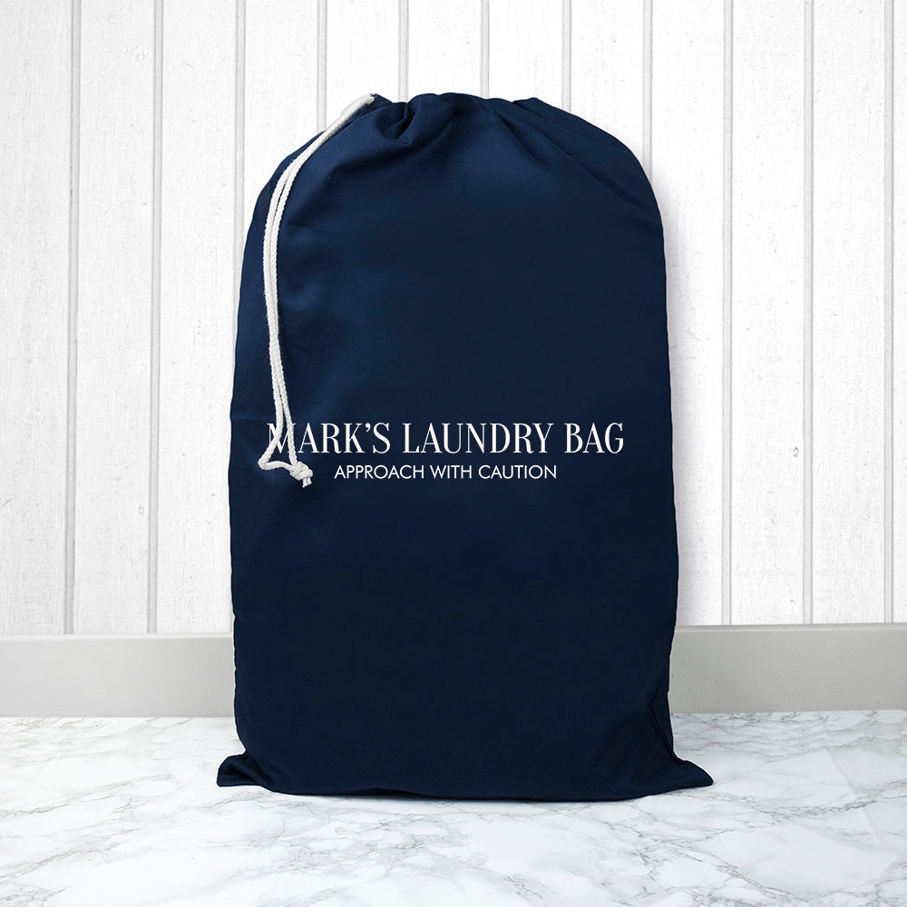 Personalised Large Navy Laundry Bag - treat-republic