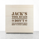 Personalised His Tools His Rules Tool Box - treat-republic