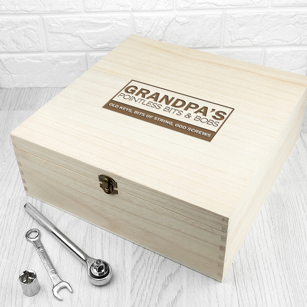 Personalised His Pointless Bits & Bobs Box - treat-republic