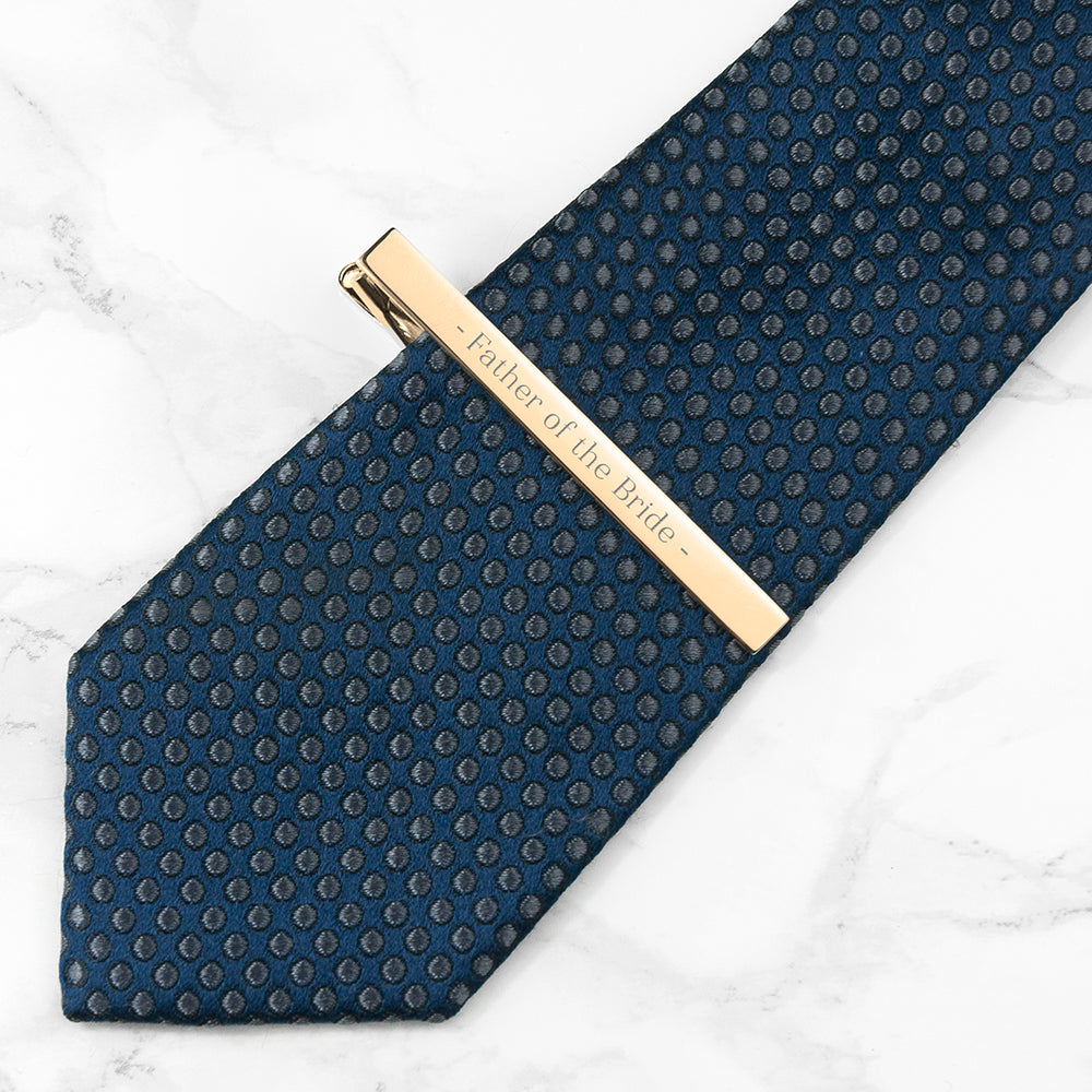 Personalised Gold Plated Tie Clip - treat-republic