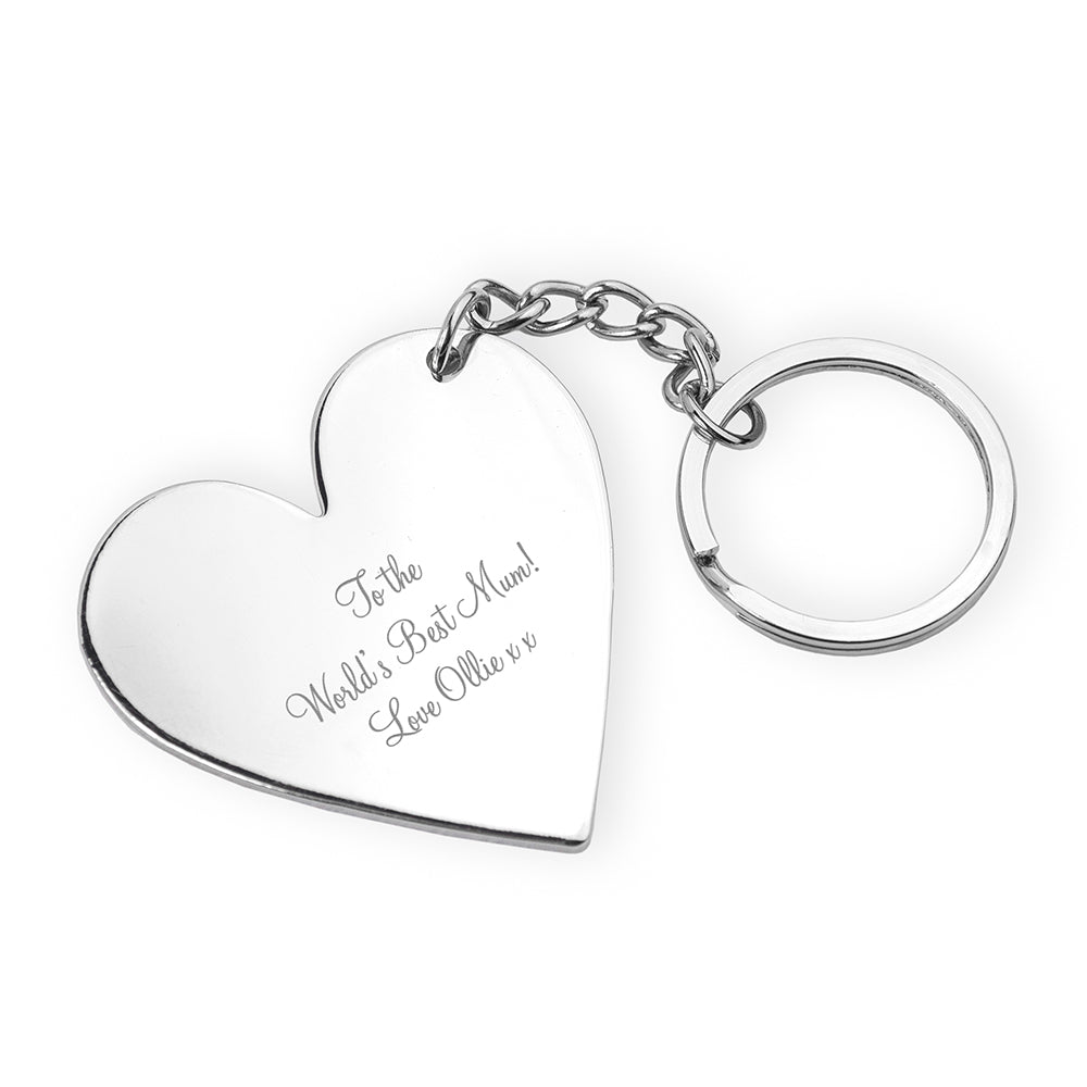 Personalised Heart Key Ring - treat-republic