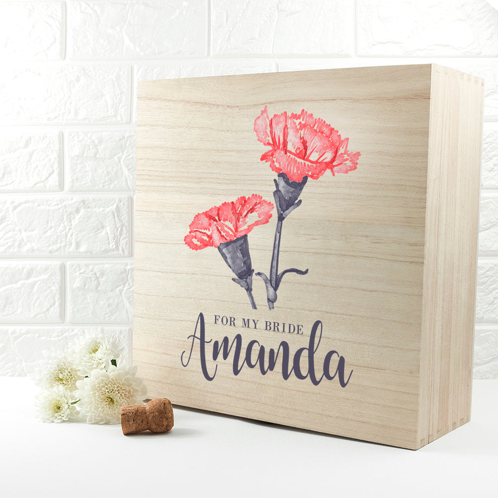 Personalised For My Bride on Our Wedding Day Box - treat-republic